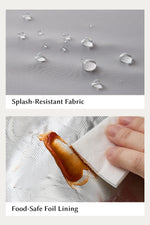 Easy to wipe food stains from EACHY bag aluminum lining