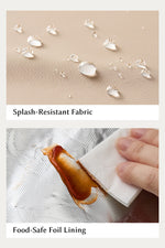 Thermal insulation layers detail of EACHY beige cooler bag