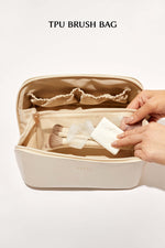 leather makeup bag